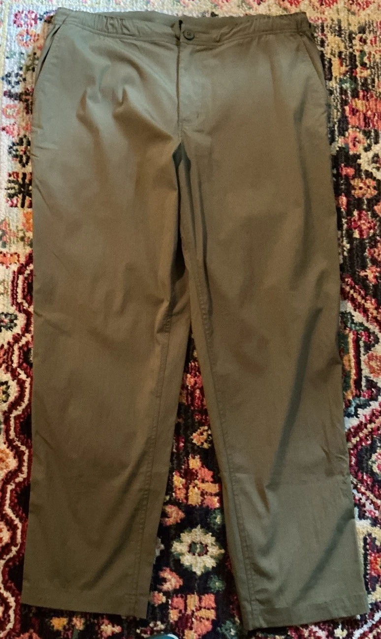 Bass Outdoor REI Men’s 34” Trail Elastic Waist Pants Green Cotton/Nylon