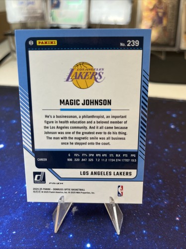 2024-25 Donruss Optic Magic Johnson - Pink Hyper Prizm- #239 - Lakers - Picture 2 of 2