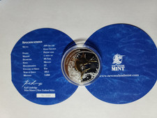 2011  Fiji S$2  Pacific Swordfish 1oz Silver Proof Gilded Coin /w OGP & COA