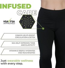 Green drop High Waist Anti Cellulite Leggings - Medium