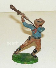 Wildwest-Mann, mit Gewehr schlagend, Elastolin, um 1935 !!!