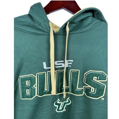 USF Bulls Green Hoodie Mens 2XL Polyester Pullover Athletic University