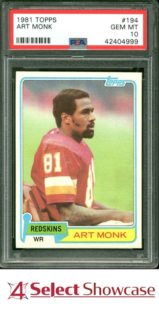 1981 Topps #194 Art Monk RC Redskins Hof PSA 10
