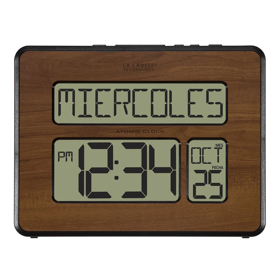 La Crosse Technology 513-1419-WA-INT Atomic Large Walnut 9.84"L x 1.14"W x 7.48"H Foto 4 de 4