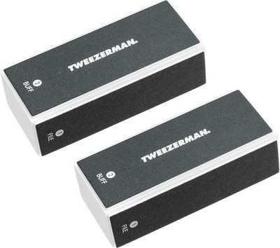 Tweezerman Black Nail Buff (2 Pack) 2 Count (Pack of 1), 