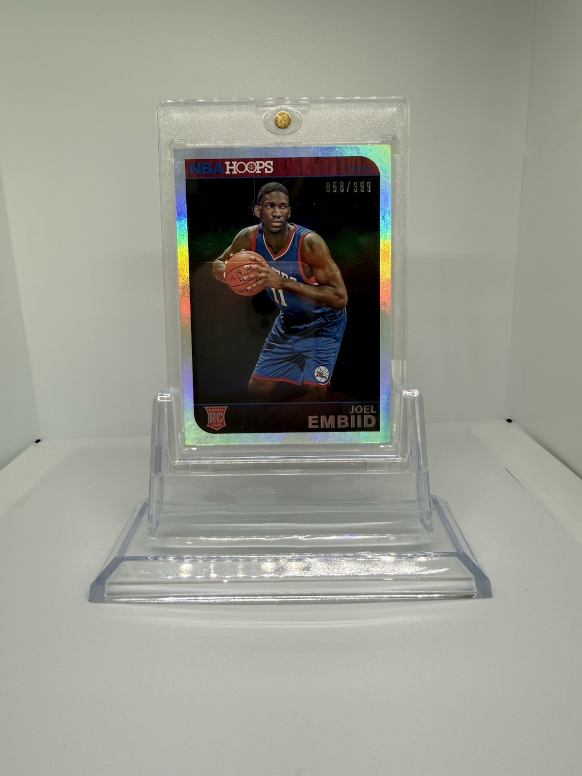 2014-15 NBA Hoops - Joel Embiid Rookie Card #263 Silver /399 (RC)