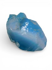 Large Blue Chalcedony Agate Chunk Raw Polished Freeform Stone