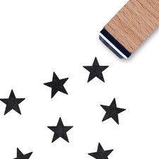 Star Rubber Stamp, 3/5 Inch Small Mini Stamp for Scrapbooking Card Making Planne