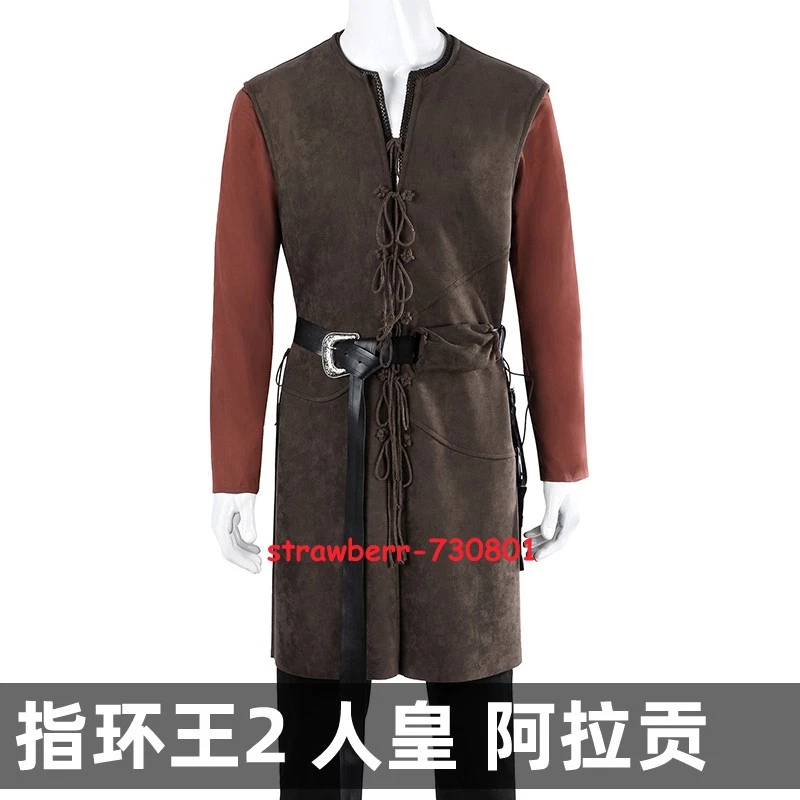 El Señor de los Anillos Aragorn II Disfraz Disfraz Conjunto Hombre Fiesta Vestido Conjunto Completo Foto 2 de 4