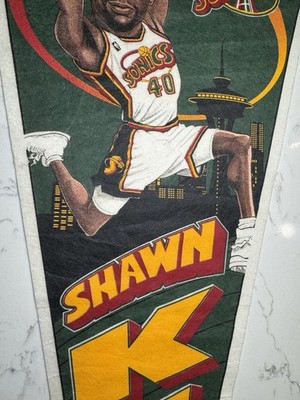Vintage Seattle Sonics Shawn Kemp 40 Pennant NBA Wincraft Sports