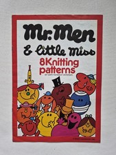 Knitting Pattern Gary Kennedy, intarsia, Mr. Men & Little Miss, 8 Patterns