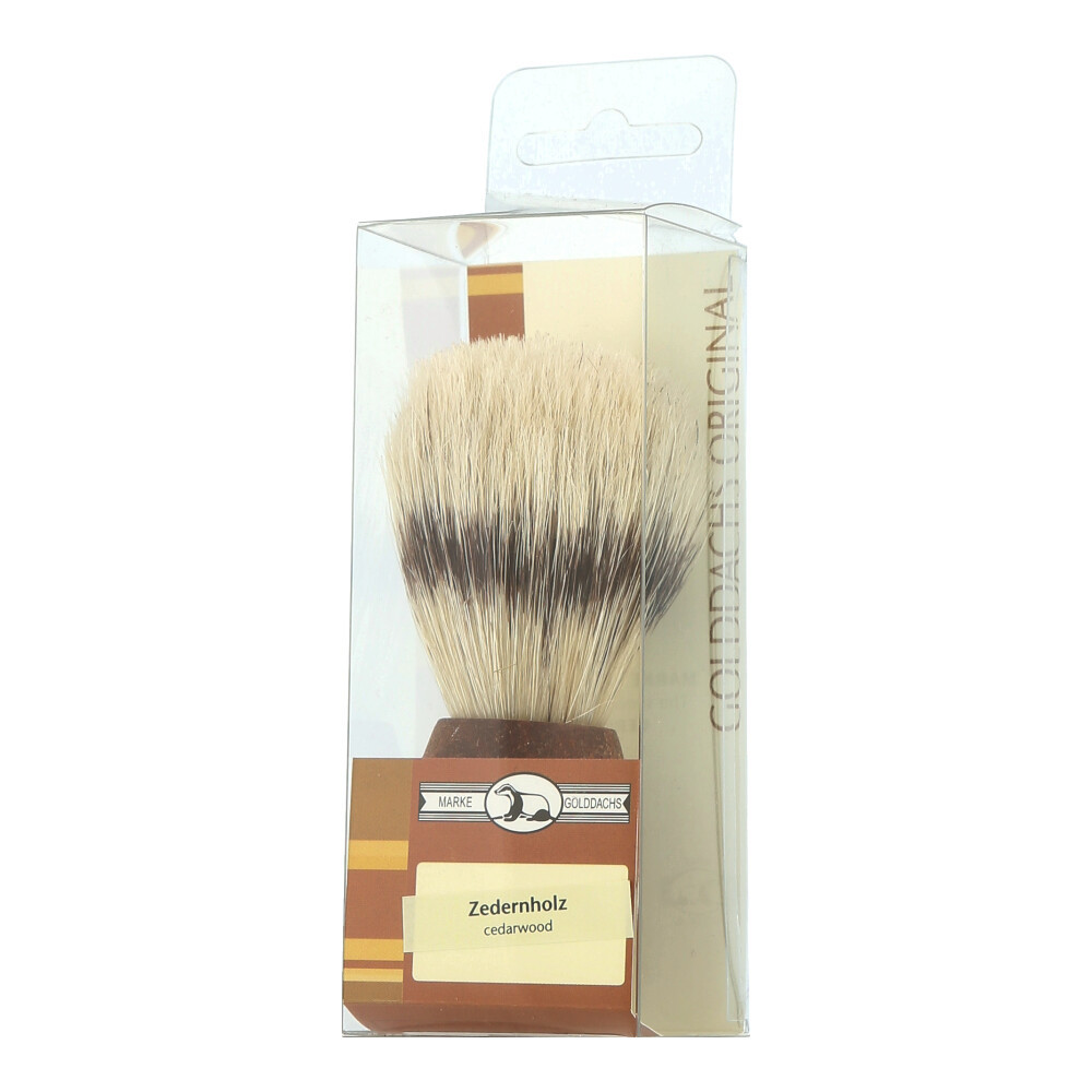 Golddachs Rasierpinsel Reine Borste - Zedernholz 1-Stück