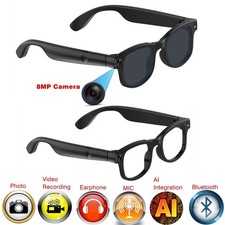 Sunglasses with smart AI conversation translation and camera and earpiece