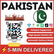 [eSIM] Pakistan eSIM e-SIM card Travel card Tarjeta eSIM Dato Data only 🛜A+
