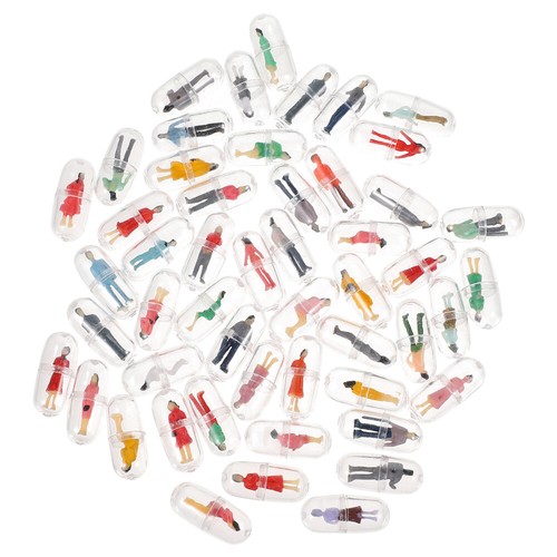 50 Pcs Kapselfarbe Man Model Mini-Figuren, Großpackung Miniaturen