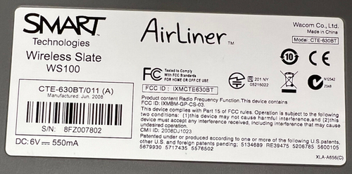 Smart Technologies Airliner WS100 Wireless Slate Bluetooth Whiteboard - Picture 7 of 7
