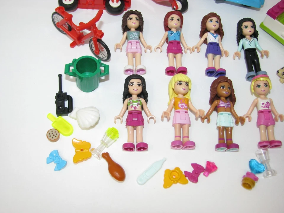 8 Lot Of Lego Friends minifigures Animals Dog bear bunny hedgehog scooter - Image 3 of 4