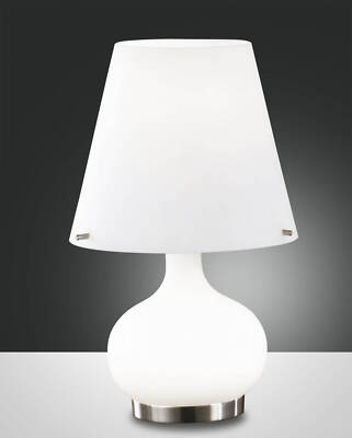 Fabas Luce Tischleuchte Ade G9 Ø200mm Warmweiß Weiß