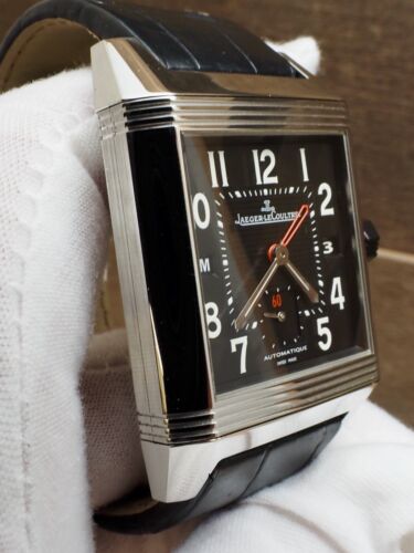 Jaeger LeCoultre Reverso Squadra GMT Rare Black Dial 95% LNIB 230.8.77