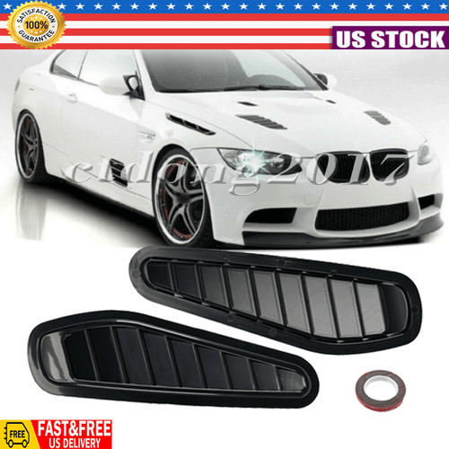 Gloss Blakc Hood Bonnet Air Flow Intake Scoop Vent Cover For BMW M3 2009-2013 CT - Imagen 1 de 9