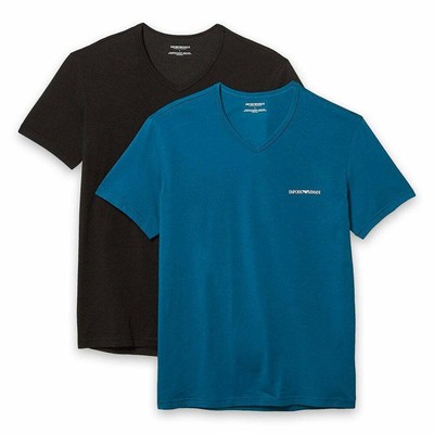 armani black v neck t shirt