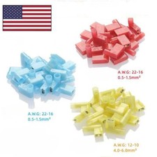 Nylon Flag Terminals Female Quick Disconnect Wire Connector Right Angle Spade US