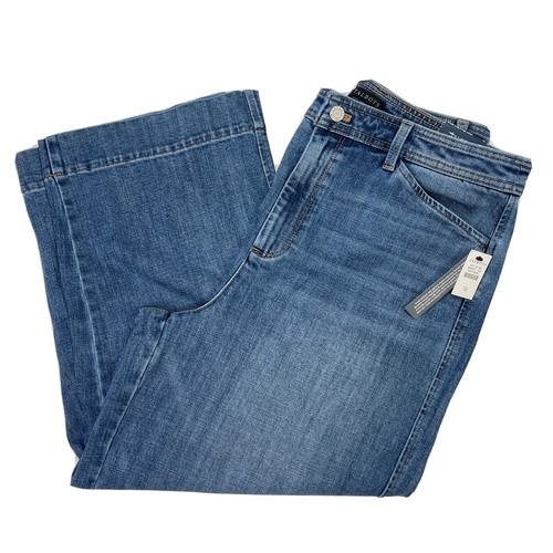 Talbots High Waist Wide Leg Crop Capri 