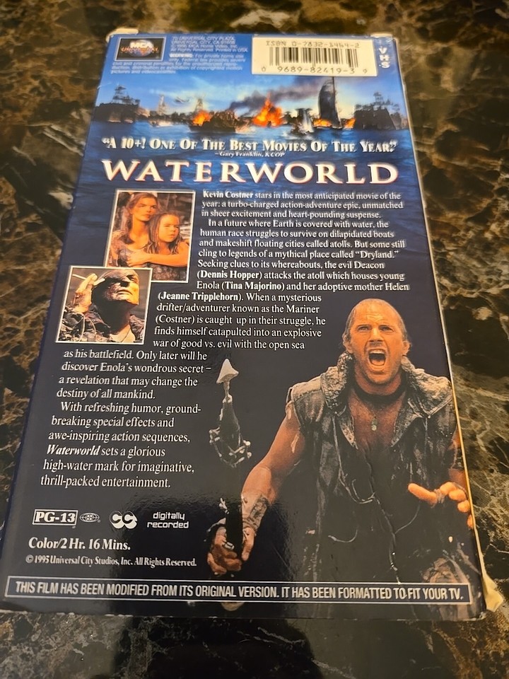 Waterworld (VHS, 1996) Tape Movie Film Kevin Costner eBay