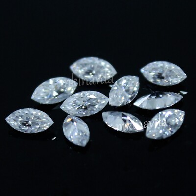 10 Pc Lot Certified D Color VVS1 Marquise 2x2.5 MM Clarity Lab Grown Diamond #M1
