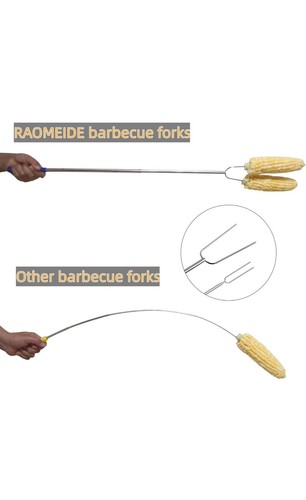 Lot of 4 Raomeide 32" Heavy Duty Hot Dog Sticks Marshmallow Skewers For Fire Pit - Picture 2 of 4