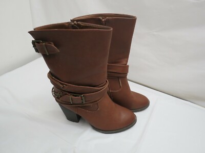 Clearance Steve Madden Mandie fashion brown boots size 8.5 women buckle