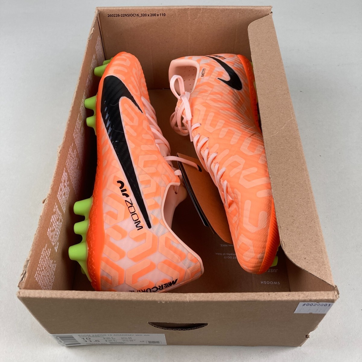 Nike Zoom Vapor 15 Academy WC AG Guava Ice DZ3473-800 Mens Size 10