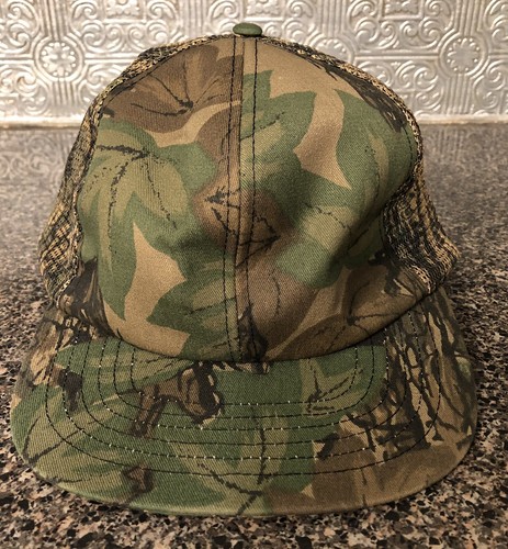 Vintage Duck Bay Camo Hat Cap Hunting 