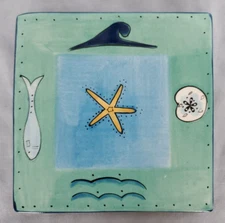 Brushes (Starfish, Ocean) Tea Tile by KIC (KIH1)