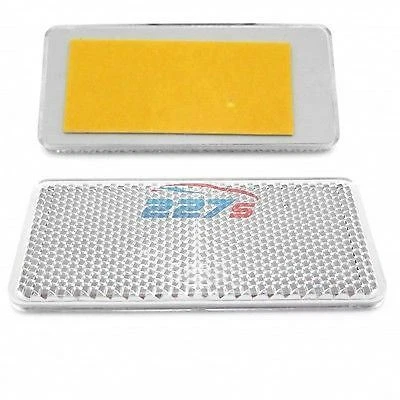 2 riflettori rettangolari autoadesivi - per rimorchi/pilastri - bianco - 94x44mm - Foto 1 di 1
