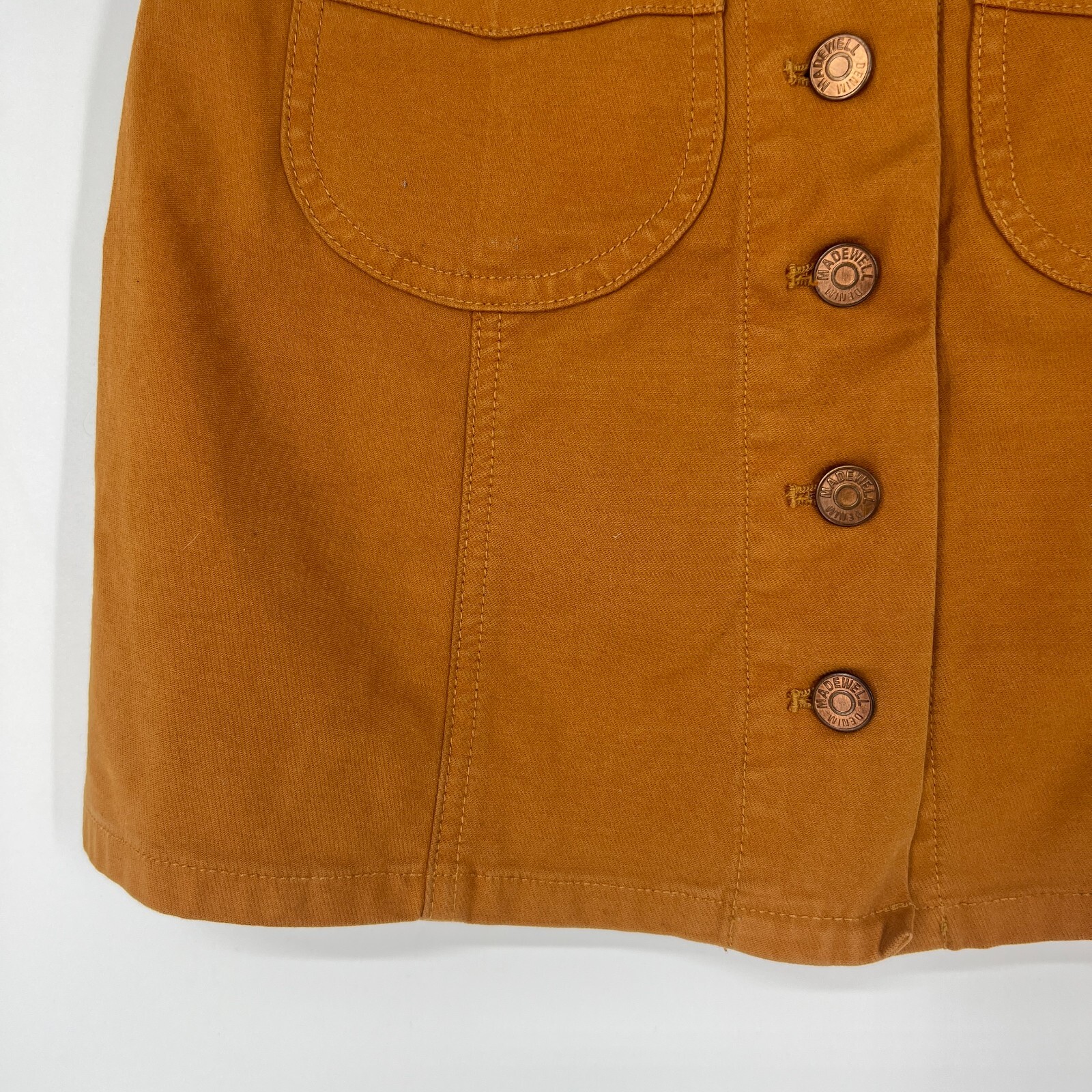 Madewell Patch Pocket Button Front Mini A-Line Sk… - image 6