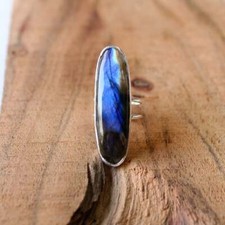 Pleasing Labradorite Gemstone 925 Sterling Silver Handmade Ring All Size B-620