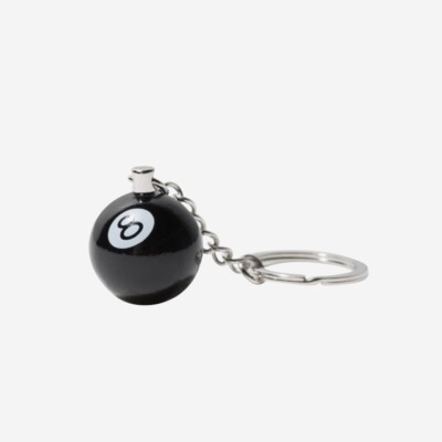 Stussy 8 Ball Keychain Black 138767 Keyring + Tracking Number | eBay
