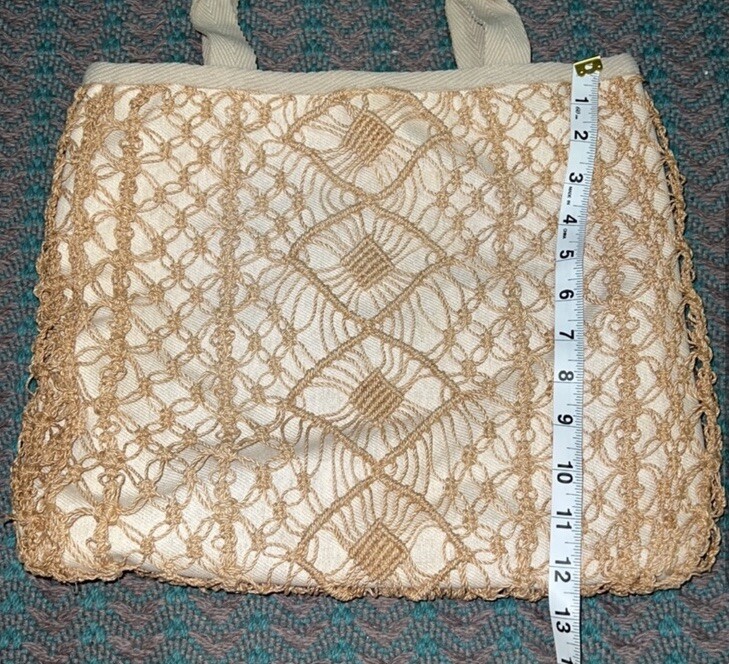 Macrame shoulder tote - image 3