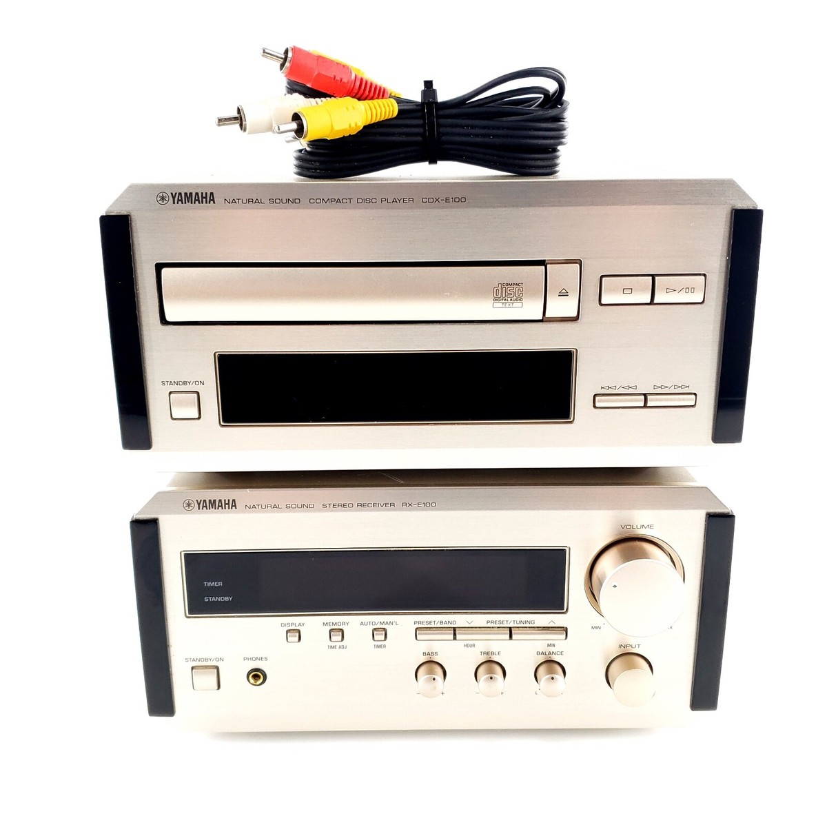 ヤマハ CDプレーヤー CDX-E100 & ステレオレシーバー RX-E100 YAMAHA RX E100 ,CDX E100 , KX E100 - YouTube