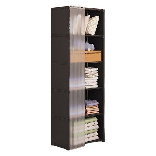 Clothes Closet Wardrobe Portable Rack Storage Organizer Movable w/ Shelves - Picture 16 of 20
