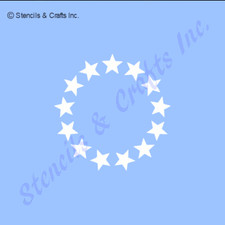 0.35" STAR "13 STARS" MINI STENCIL CIRCLE STENCILS TEMPLATE PAINT CRAFT ART NEW