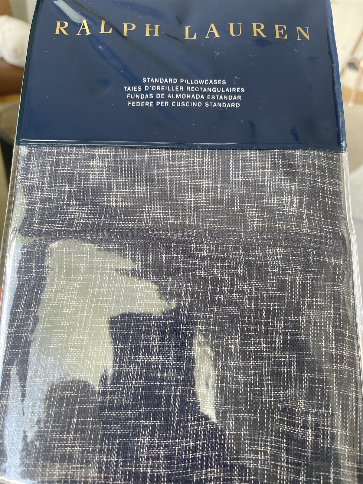 Ralph Lauren Journey's End Montray Pair Of Standard Pillowcases Navy