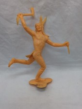 Vintage 1960s Louis Marx MCMLXIV Indian With Tomahawk And Knife 6"