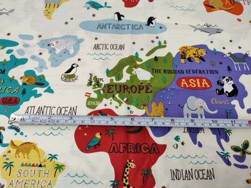 1 Yd Hello World By Abi Hall Moda Fabrics Woven Cotton Fabric - Picture 2 of 6