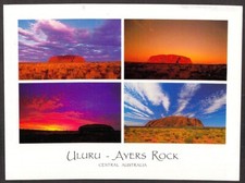 L1847 Australia NT Uluru Ayers Rock 4 image Multiview PU2002 postcard