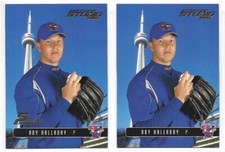 Roy Halladay 2003 DONRUSS STUDIO BASEBALL GOLD PROOF & BASE CARD 92 Blue Jays SP