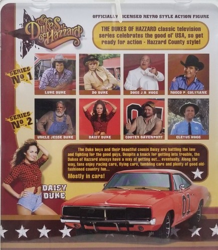 2014 Figuras Toy Co 8" Los Duques de Hazzard Daisy Duke Retro Figura Vestida LEER - Imagen 22 de 24