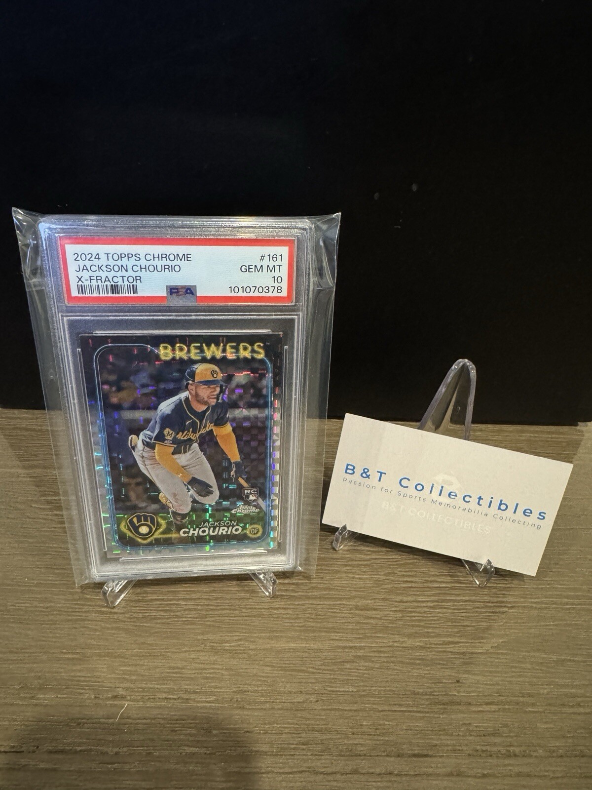 2024 TOPPS CHROME #161 JACKSON CHOURIO X-Fractor Rookie RC PSA 10 GEM MT🔥🔥