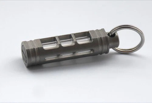 Neu TC4 Titanlegierung Schlüsselanhänger leuchtend Paracord Perlen Halskette Anhänger - Bild 11 von 31